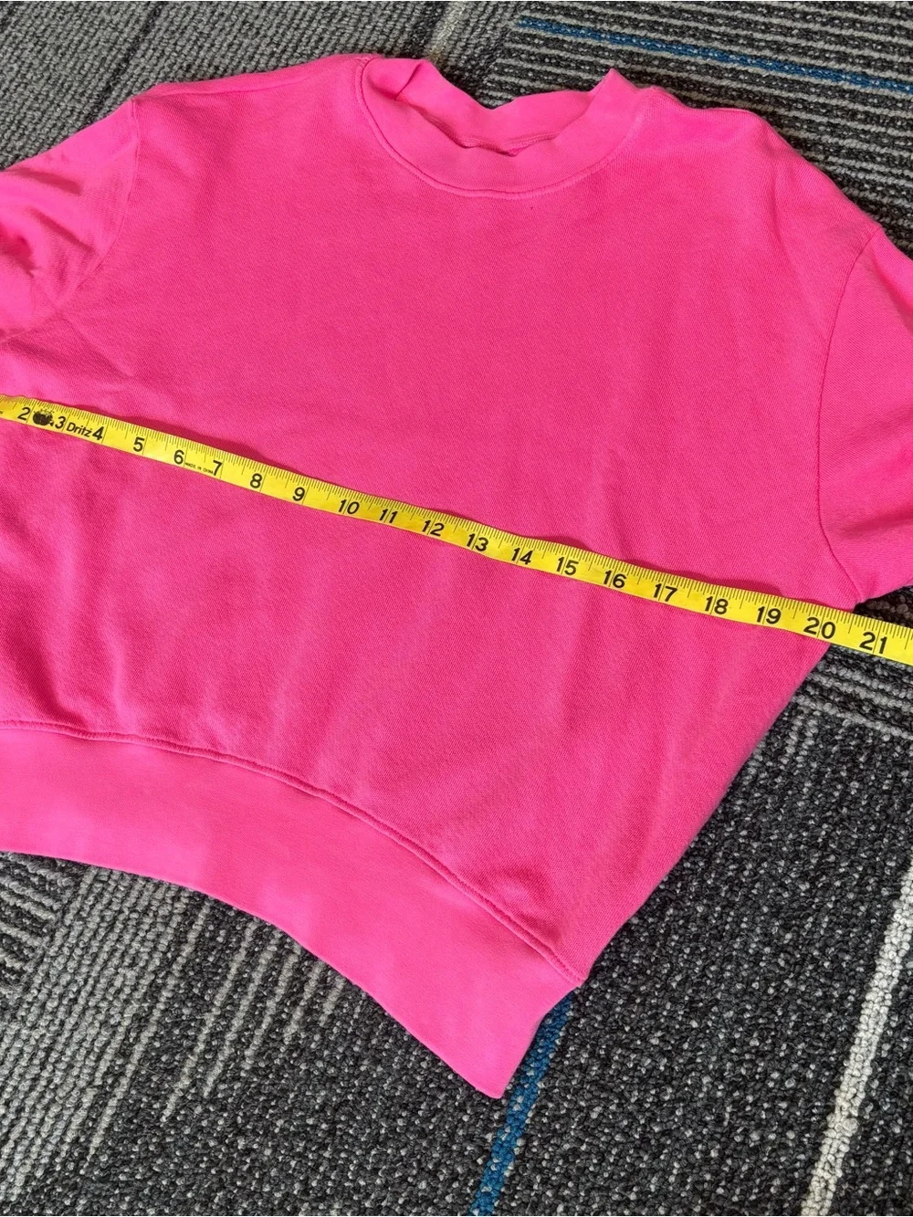 Michael Lauren knit set XS Pink Sweatsuit Crew Neck Wide Leg Pants - Picture 10 of 11